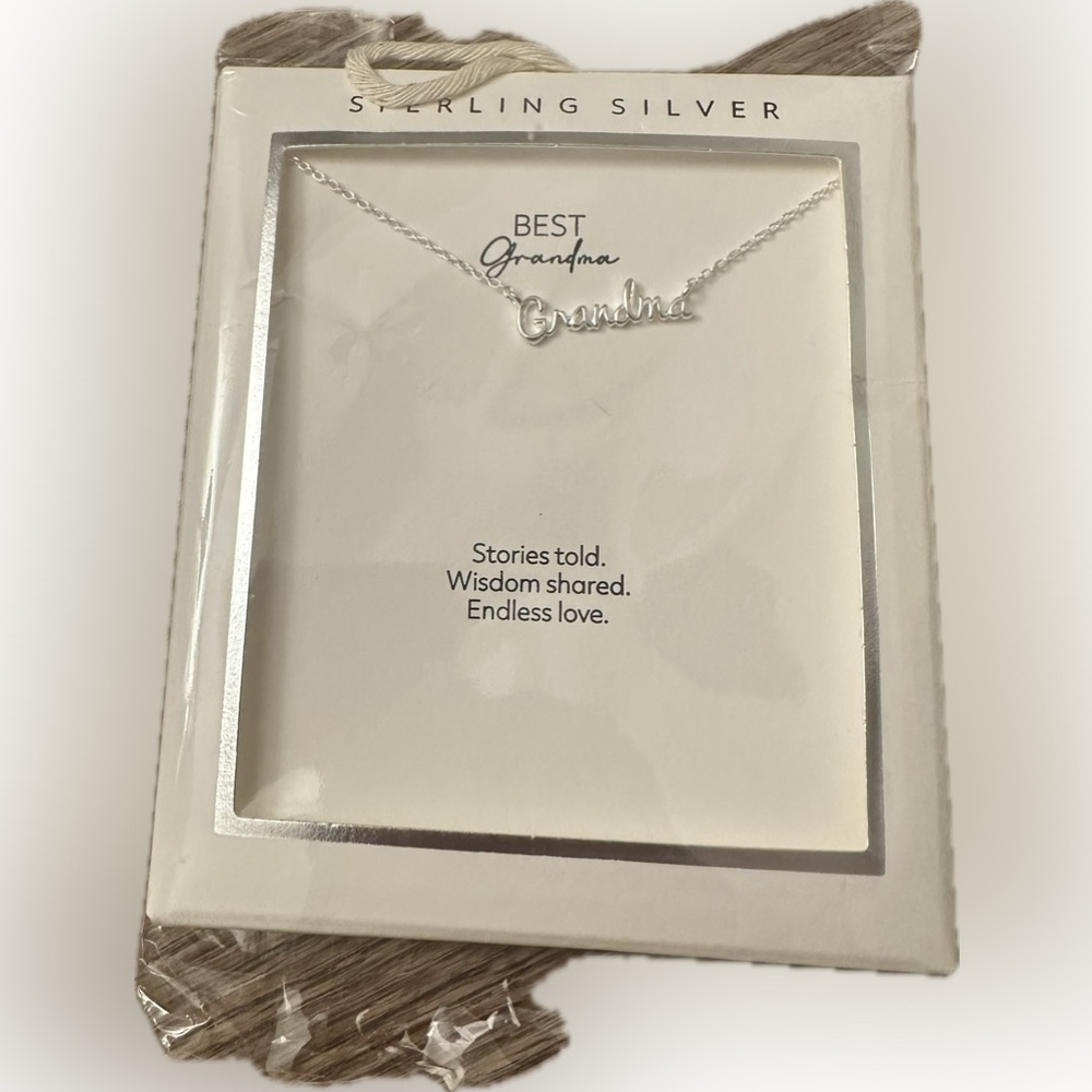 Sterling Silver Grandma Necklace NWT